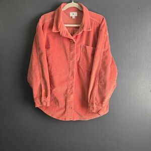 BP By Nordstrom Coral Chunky Corduroy Shacket Shirt Jacket